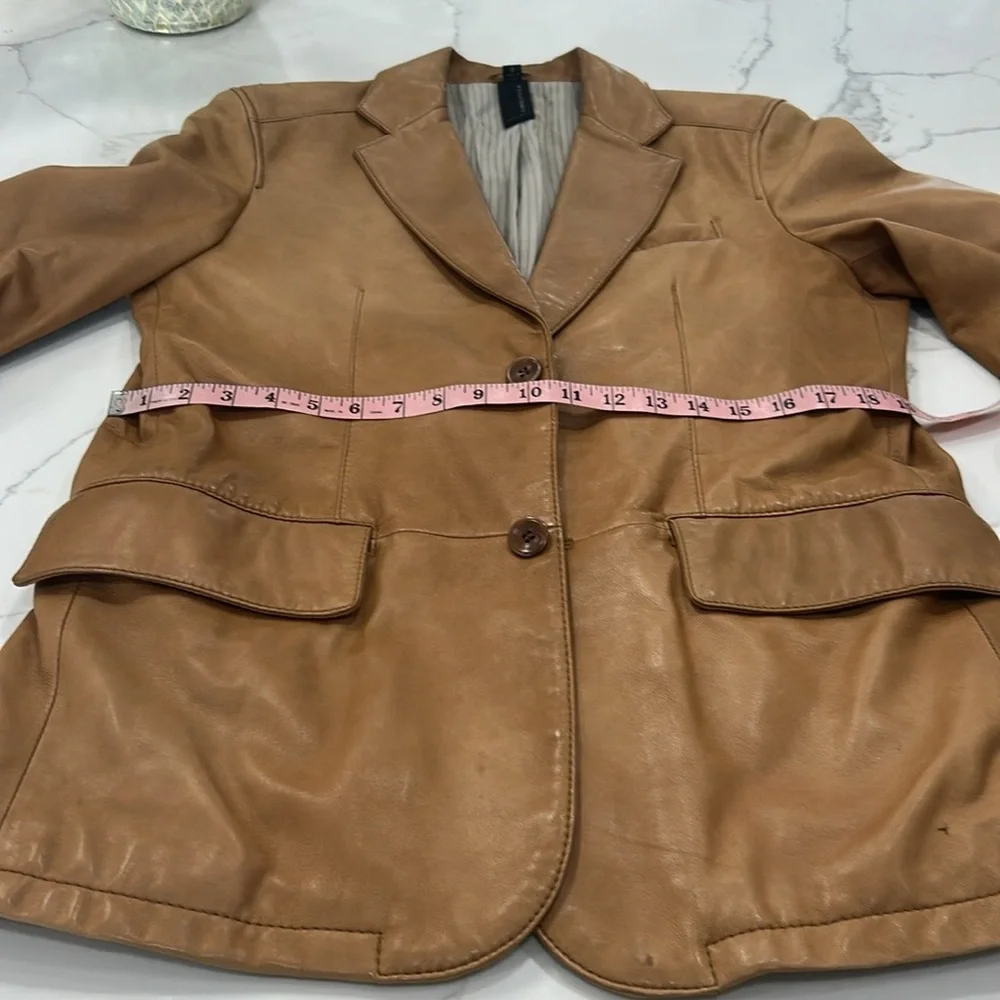 Reilly‎ Olmes Rogue Genuine Tan Leather Blazer/Jacket. Size S